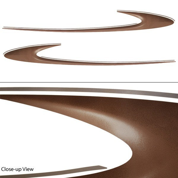 Veranda Boat Graphic Decals Brown Stickers Set of 2 by Veranda