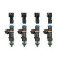 Genuine Bosch 0280158117 550cc 52lb Ev14 Fuel Injectors + Adapters (4)