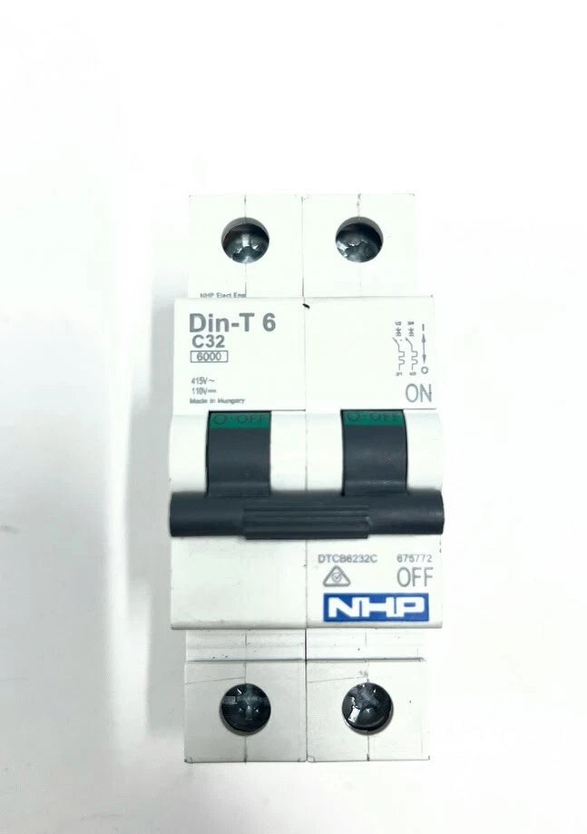 Nhp Dtcb6232c, Circuit Breaker, Din-t 6, C32