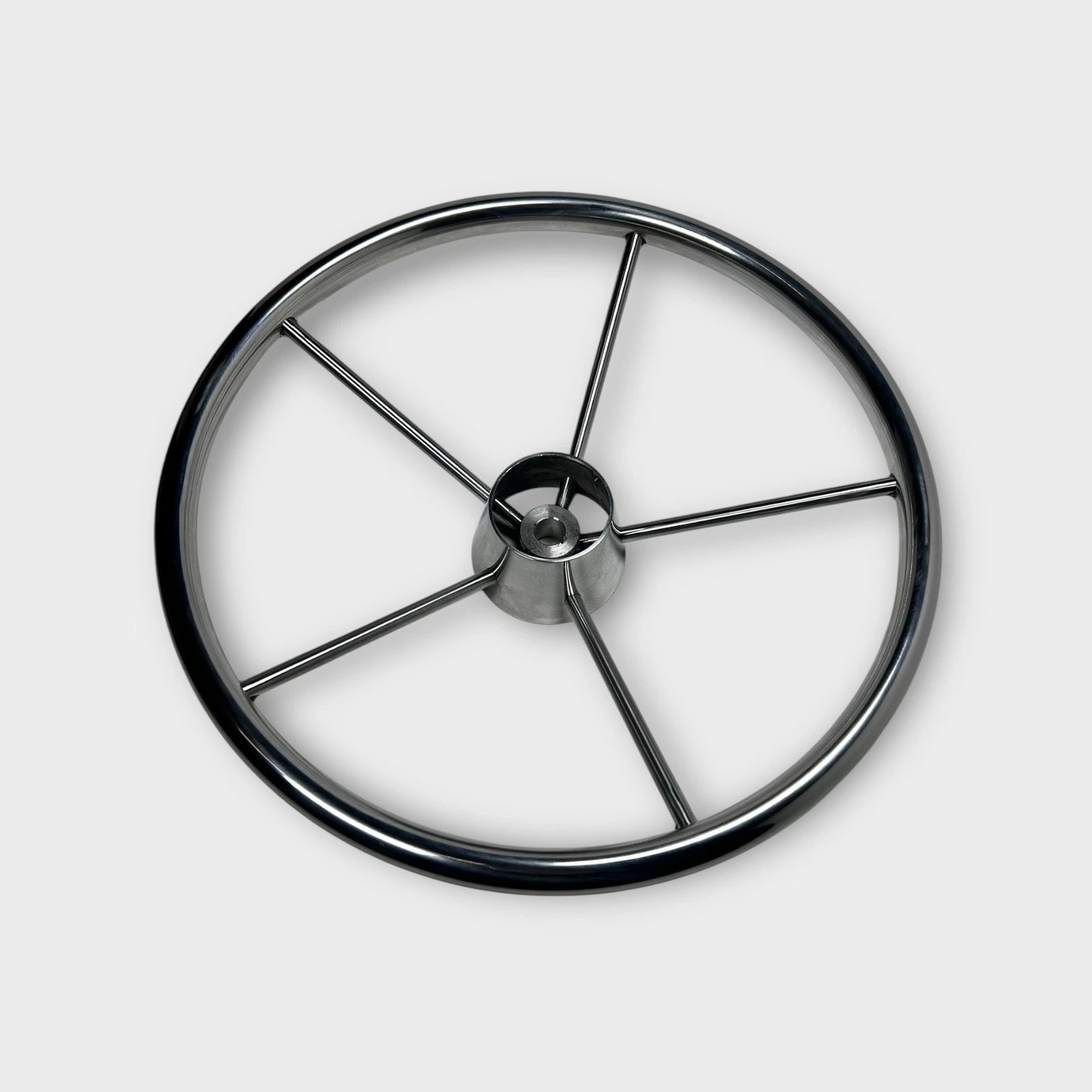 Acouto 15 1/2'' , Stainless Steel 5 Spoke Boat Steering