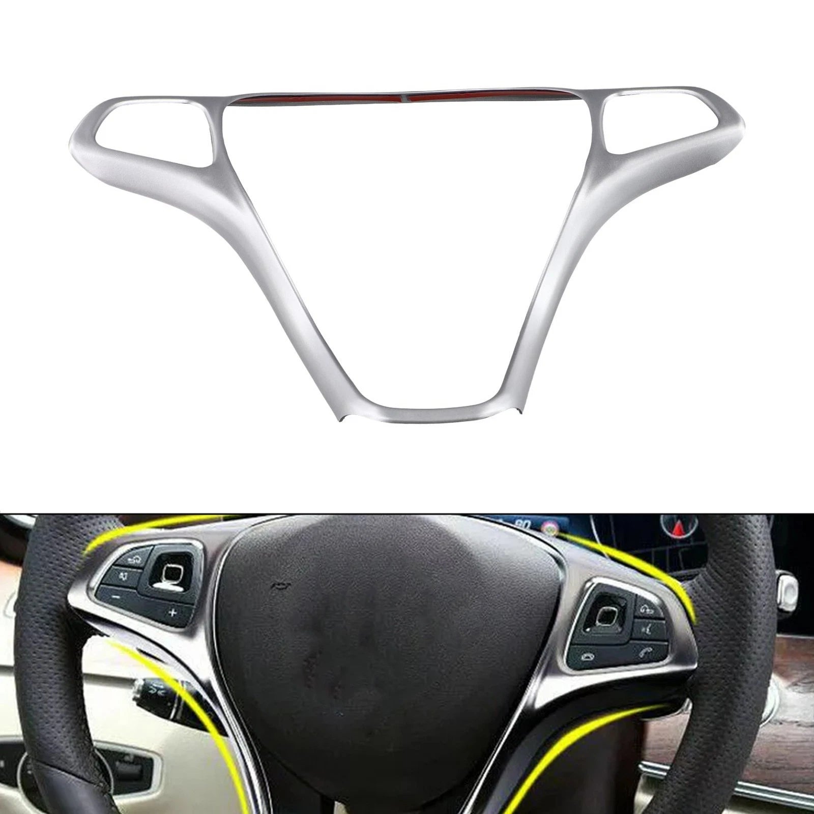 Premium Abs Plastic Steering Wheel Cover Trim For Mercedes For Benz