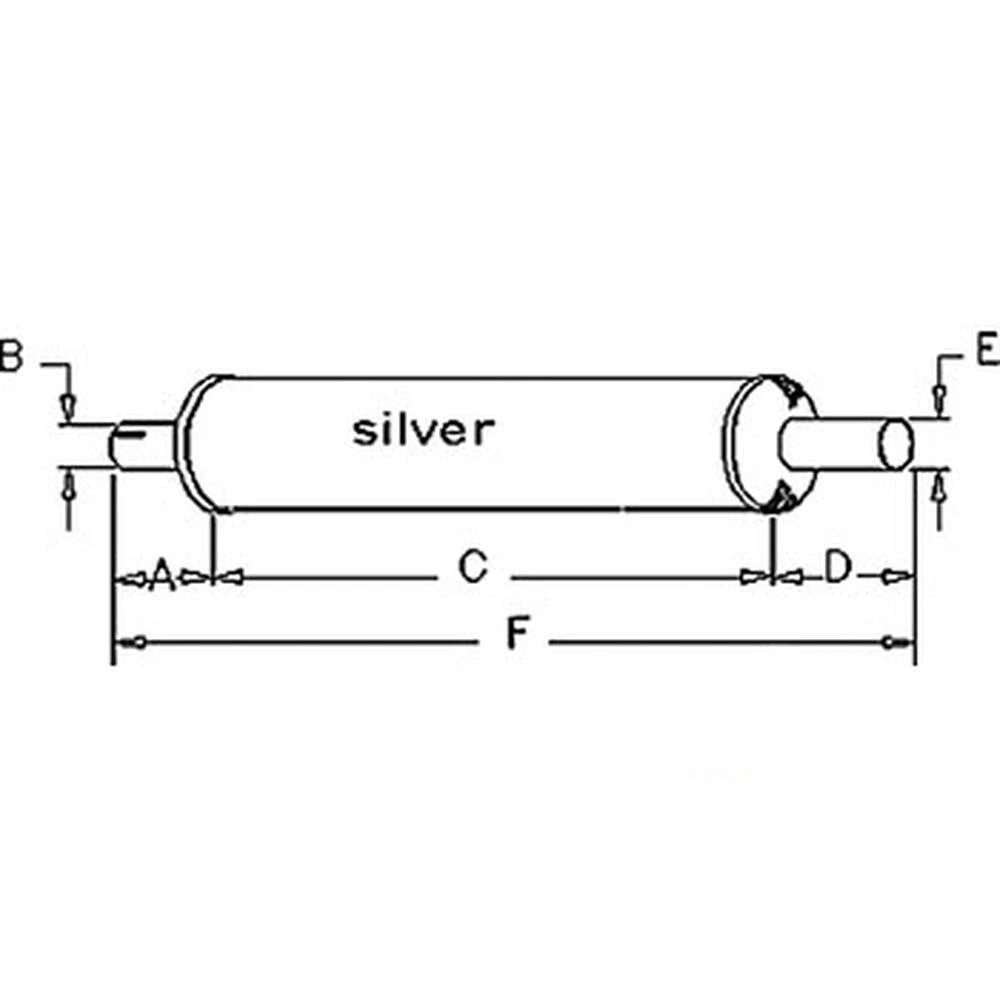 10a17881 One (1) Muffler Inlet Id: 3 15/16" Outlet Od: 4" Fits Massey