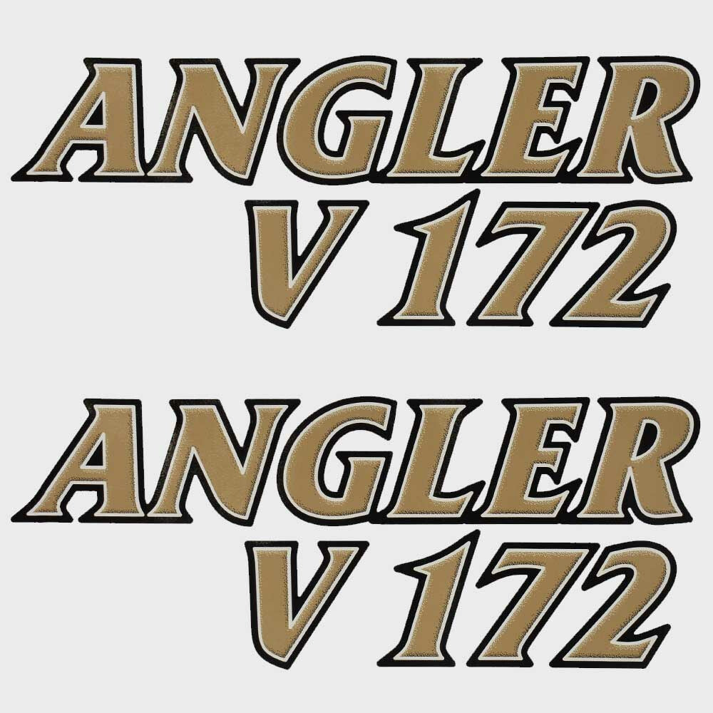 G3 Boat Brand Decals Angler V172 Brown Sticker Set of 2 by G3