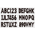 Boat Registration Decals A-Z and 0-9