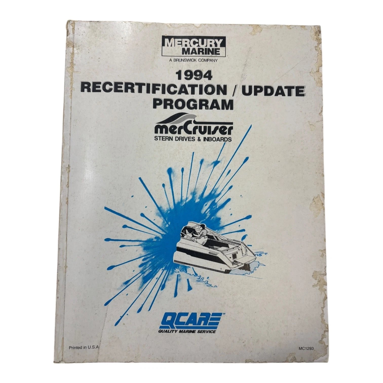 Mercury Marine Mc1293, 1994 Recertificatio<wbr/>n/ | Hook & Hull Co