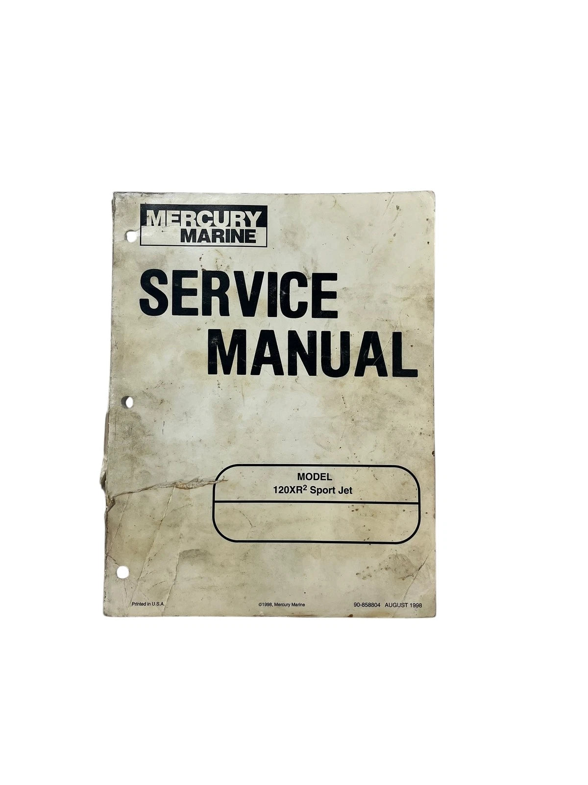 Mercury 90-858804, Service Manual, 120xr2 Sport Jet | Hook & Hull Co