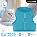 Blue Adjustable Cat Harness Walking Kit for Kittens