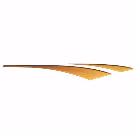 Boat Raised Graphic Decal Gold 23 x 3 Inch STBD by Rinker