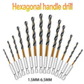 Drill Bit Replacement Set 1/4 Hex Shank