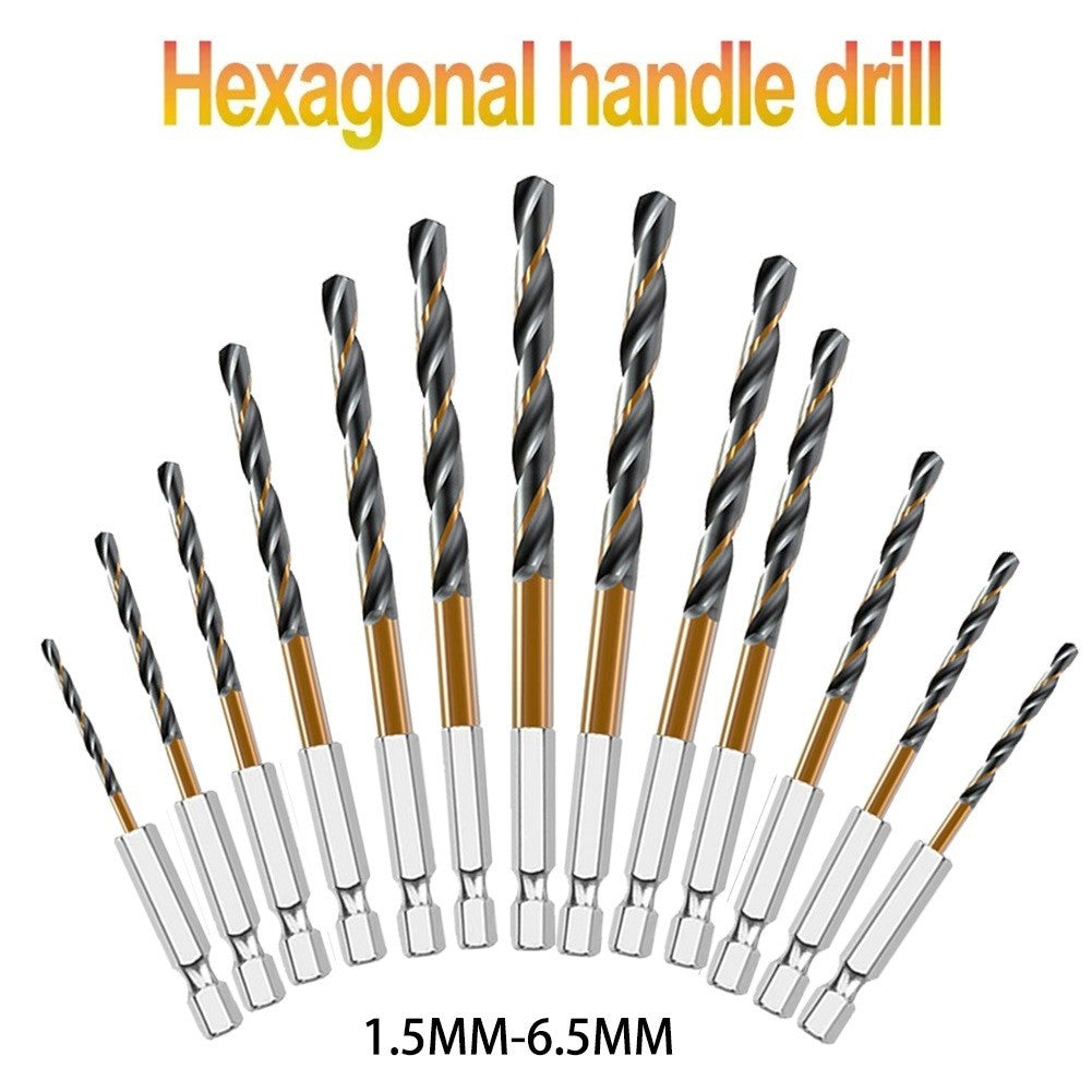 Drill Bit Replacement Set 1/4 Hex Shank