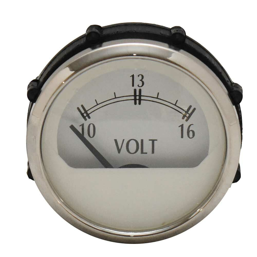 Faria Boat 10-16 Voltage Gauge VP7172A | 2 Inch Newport Silver by Faria