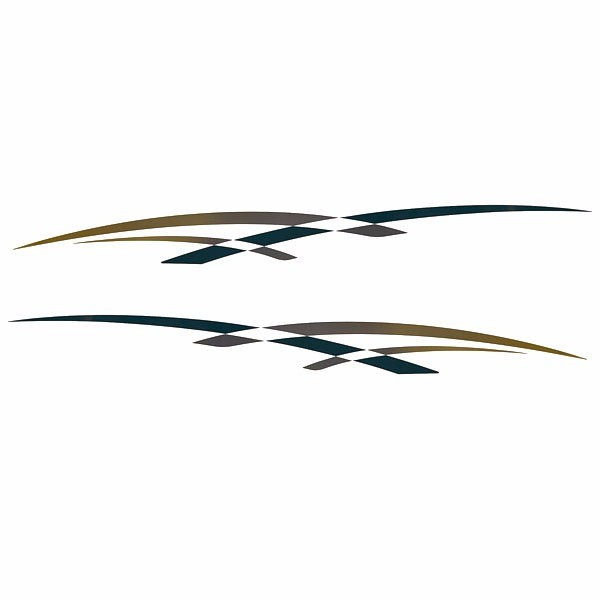 Rinker Boat Graphic Decals Captiva Teal Bronze Stickers by Rinker