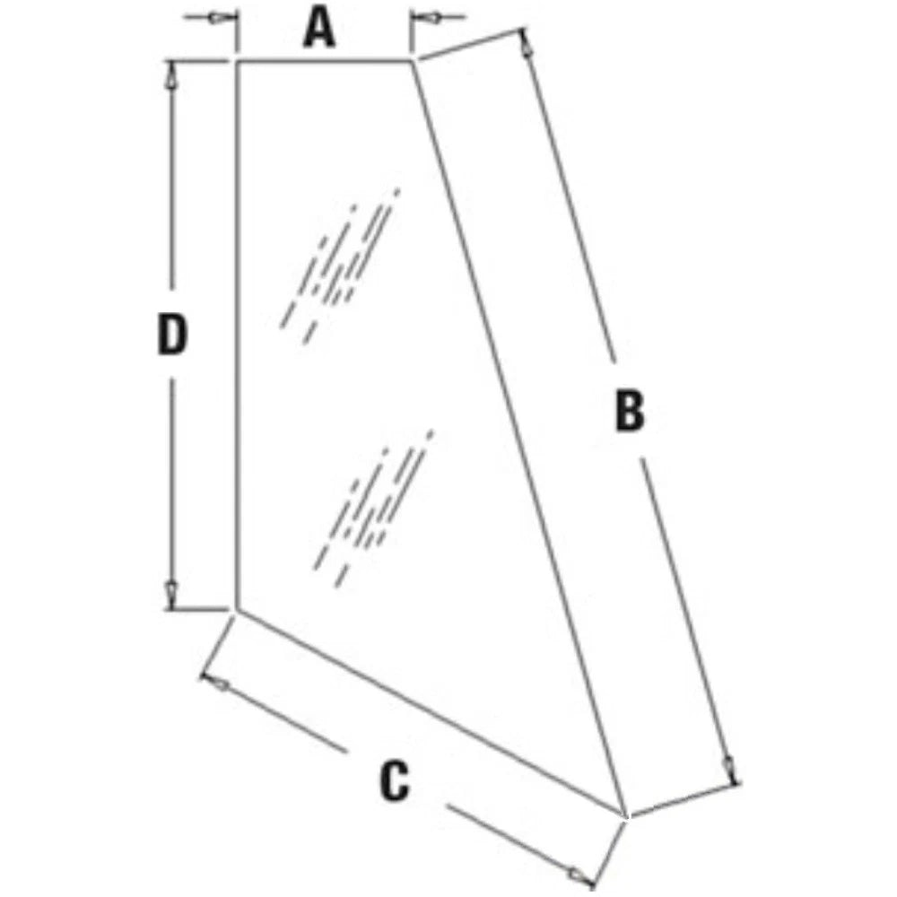 New Cab Glass - Rear Corner Rh Fits John Deere T164705 150554