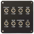 Boat Breaker Panel Push-To-Reset 8-Button by Lund