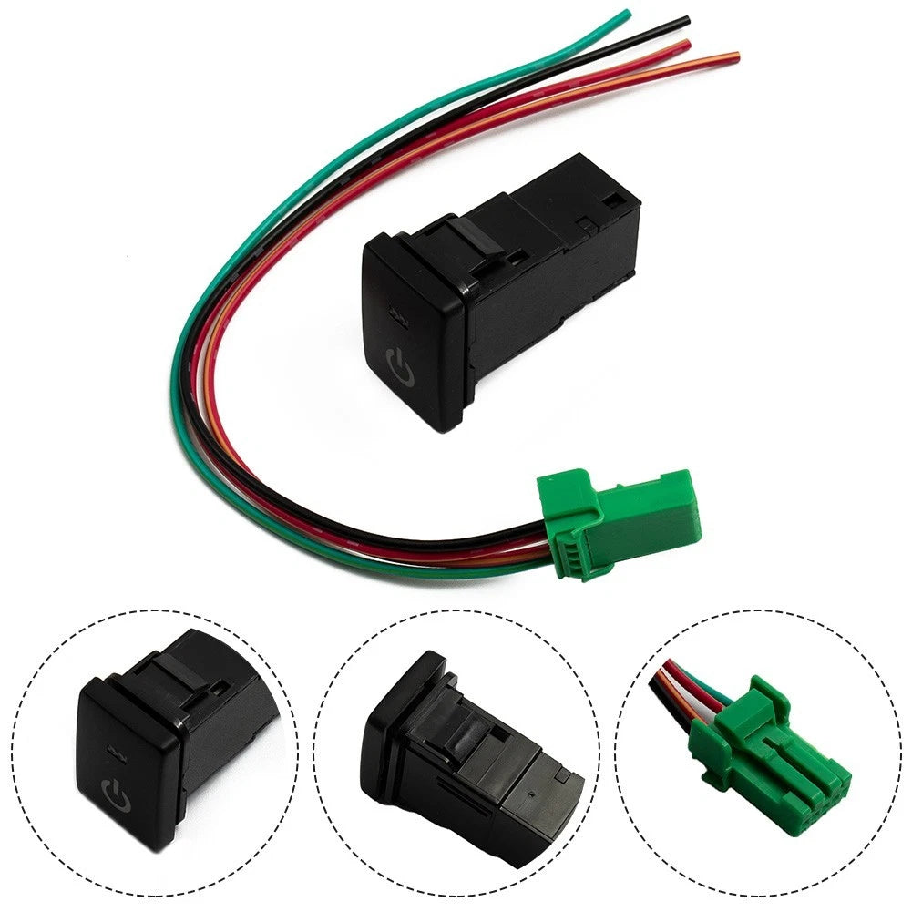 Replacement Power Light Switch Accessories Auto Black Plastic Blue