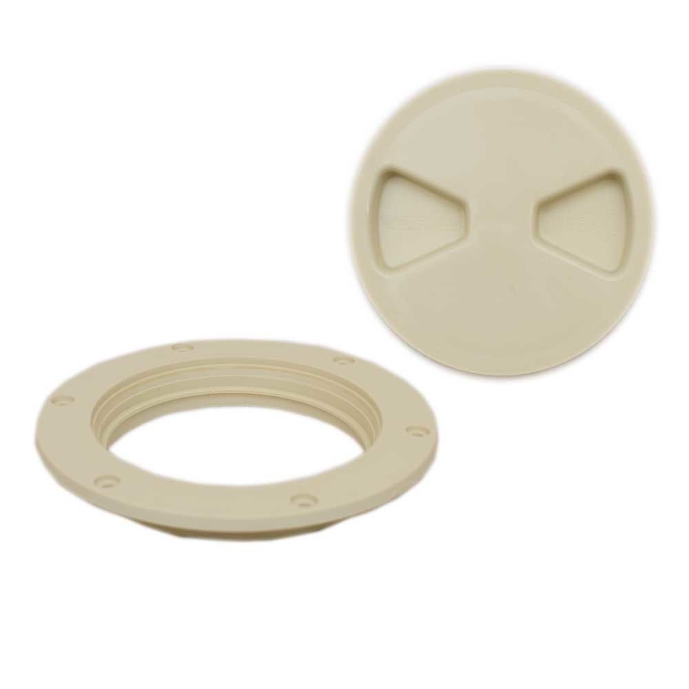 Tempress Boat Screw-Out Deck Plate 43106 4 Inch Arctic White by Tempress