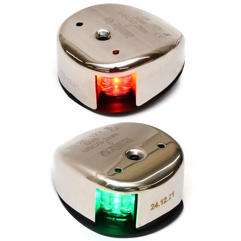 Aqua Signal Boat LED Navigation Bow Lights | Series 28 SS (Set of 2)Op