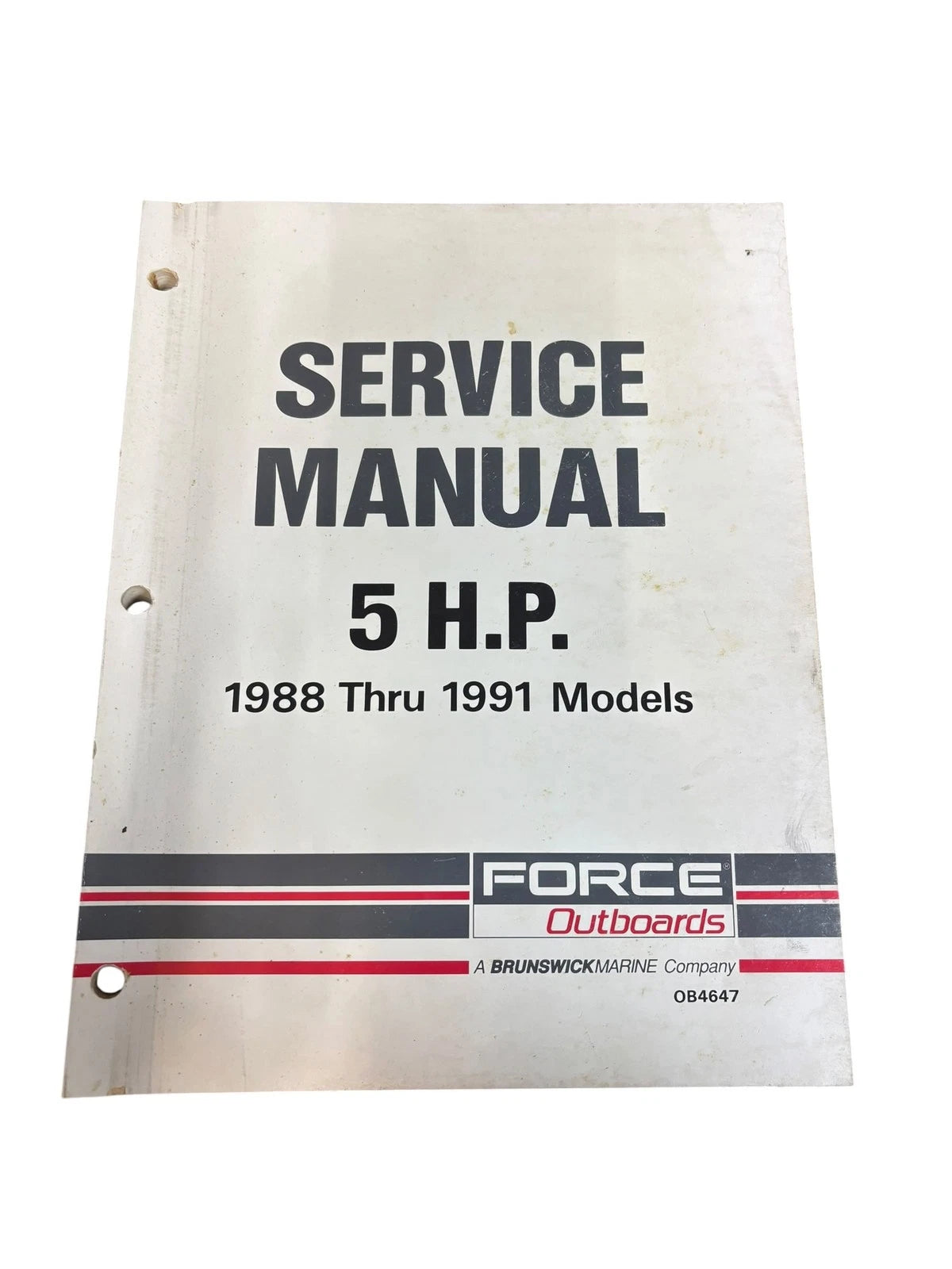Force Outboards Ob4647, 5hp Service Manual 1988-1991 Models