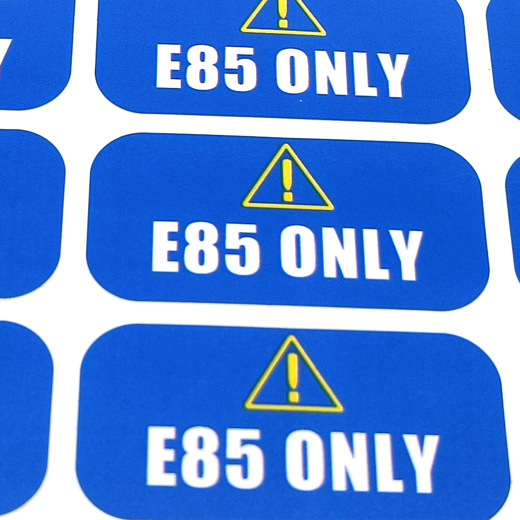 E85 Fuel Warning Label – Car Rental