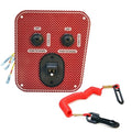Wellcraft Boat Ignition Switch Panel Dual Engine 6 Inch Red by Wellcraft