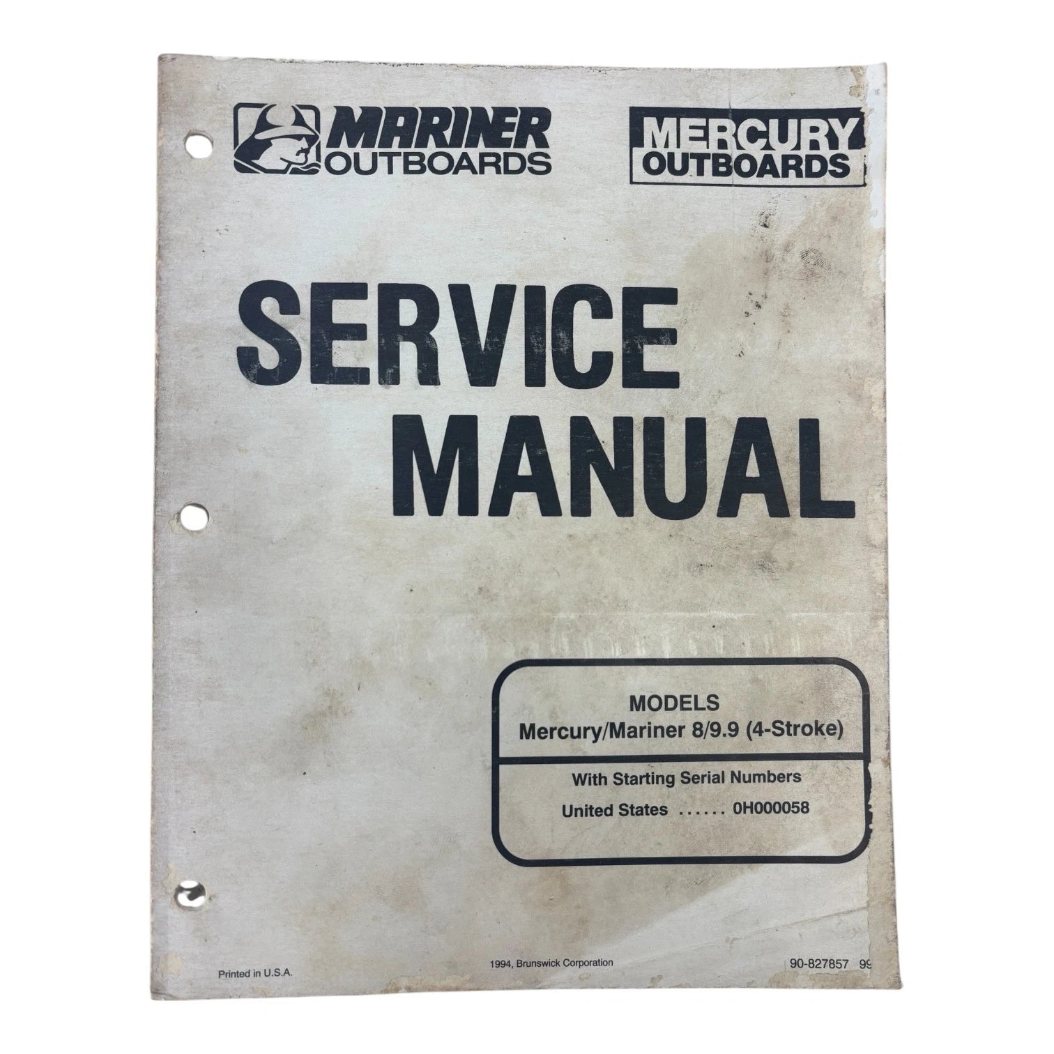 Mercury/marine<wbr/>r Outboards 90-827857, 8/9.9 4-stroke Service
