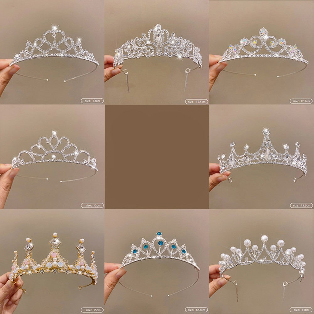 Sparkling Rhinestone Crown Tiara Headband