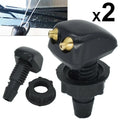 2x Abs Adjustable Dual Holes Windshield Washer Nozzle Wiper Water