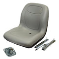 Grey Vinyl Seat With Slide Rails & Presence Switch Fits Universal