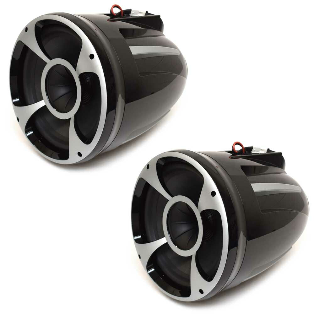 Malibu Boat Tower Speakers REV10 Black by Wet Sounds