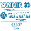 Yamaha Boat Cowling Decal 300 Four Stroke Royal Blue Kit by Yamaha