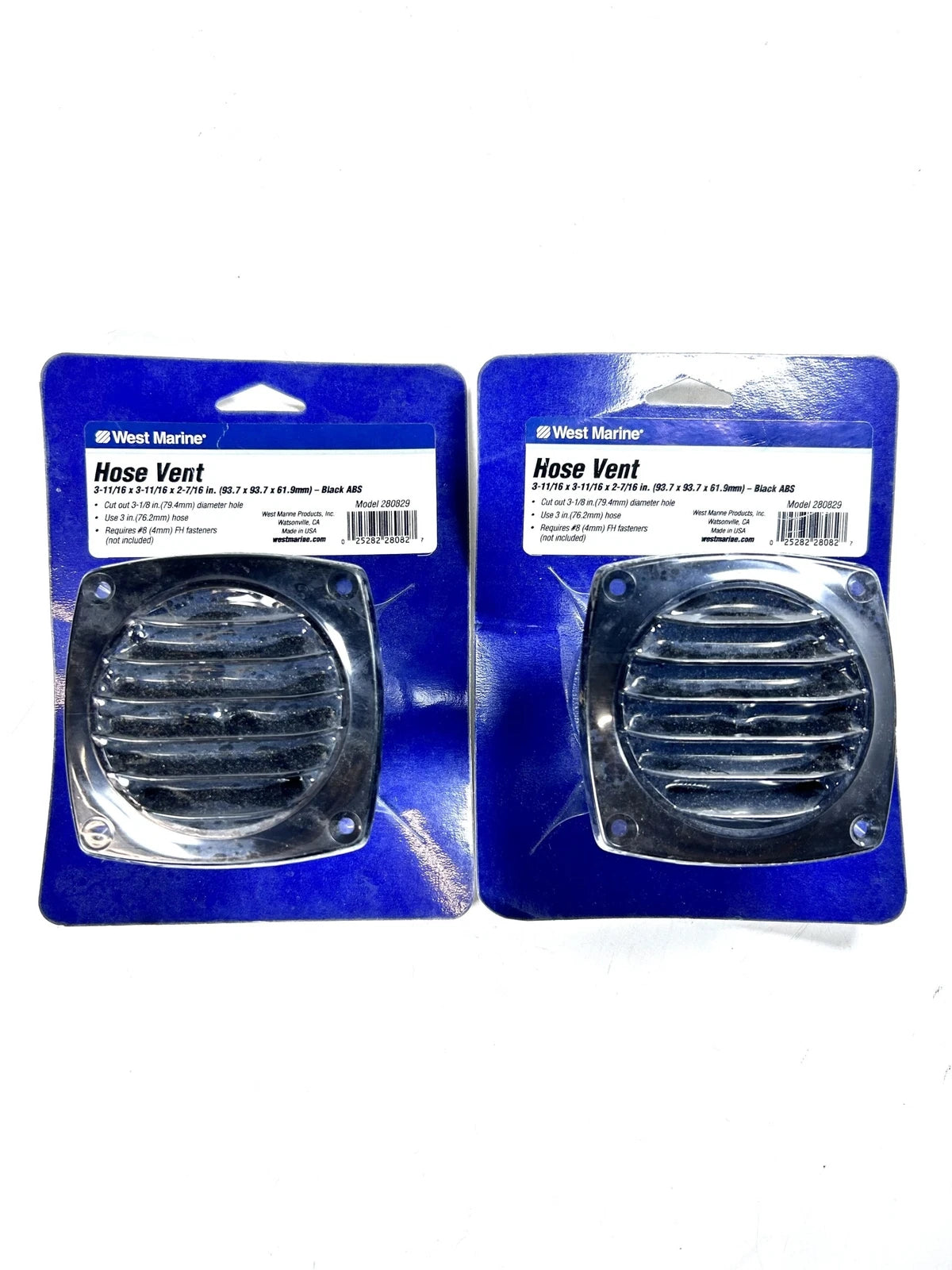 '-New- West Marine 280829 , Black Abs Hose Vent 3 1/8''