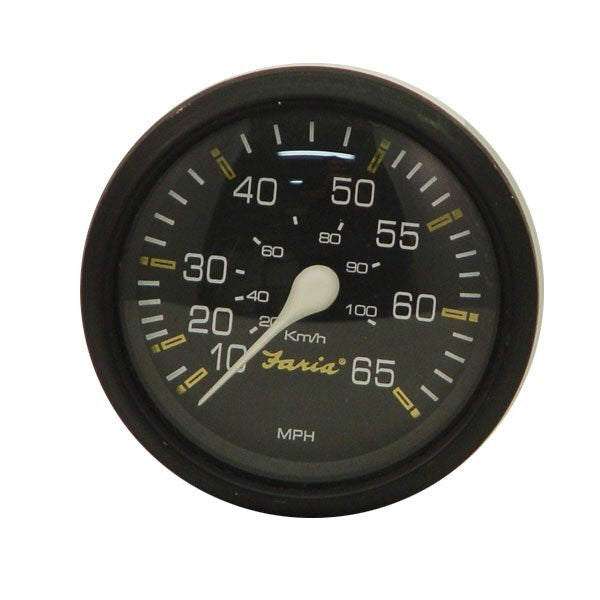 Faria Boat Speedometer Gauge SE9727B 65 MPH 3 1/4 Inch Black by Faria