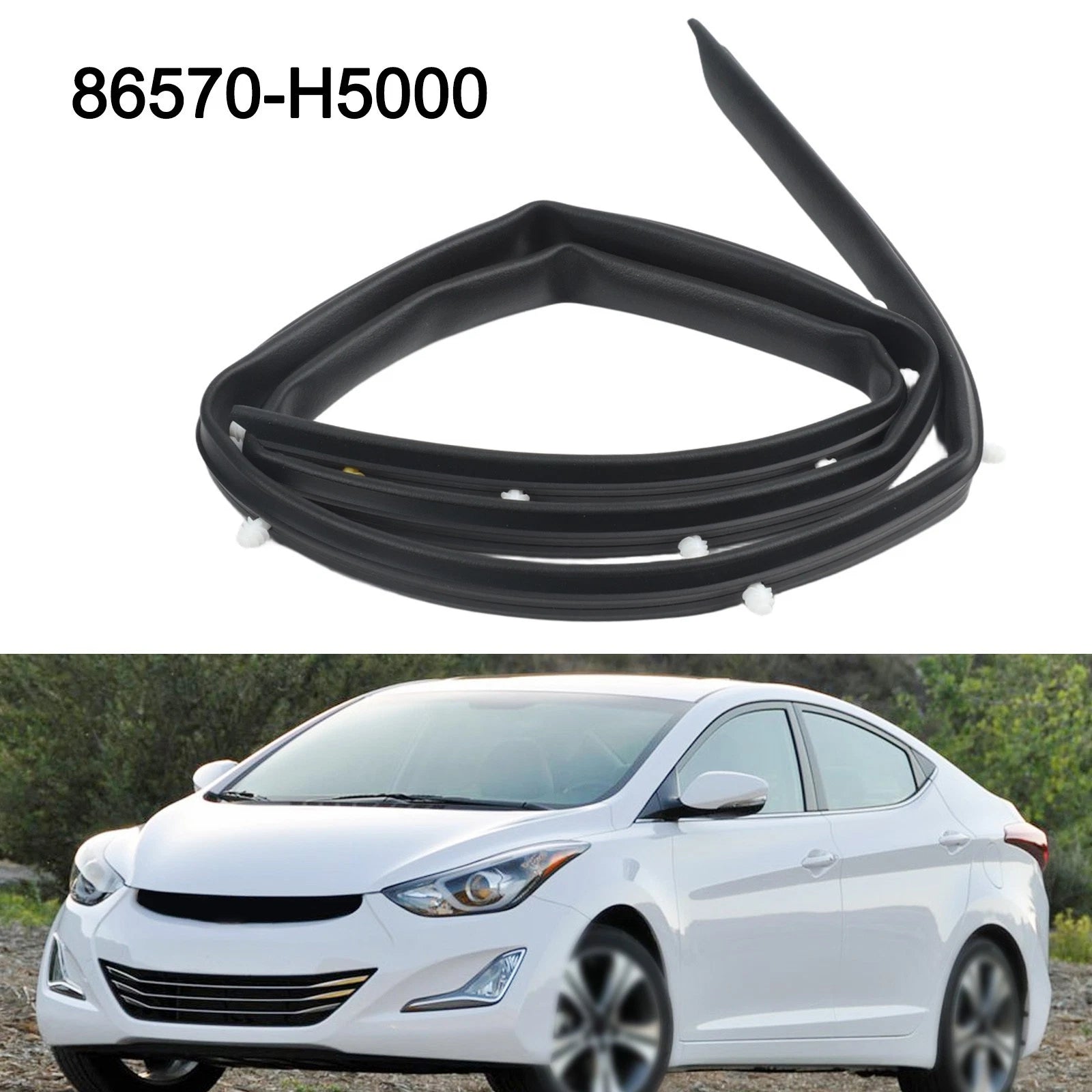 For Hyundai Accent And Solaris 2017-2020 Hood Sealing Strip Rubber