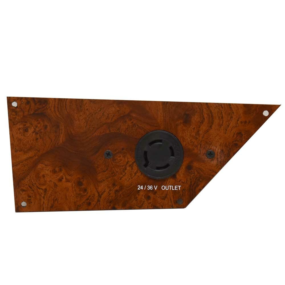 Boat Trolling Motor Plug Panel 24/36VDC Woodgrain