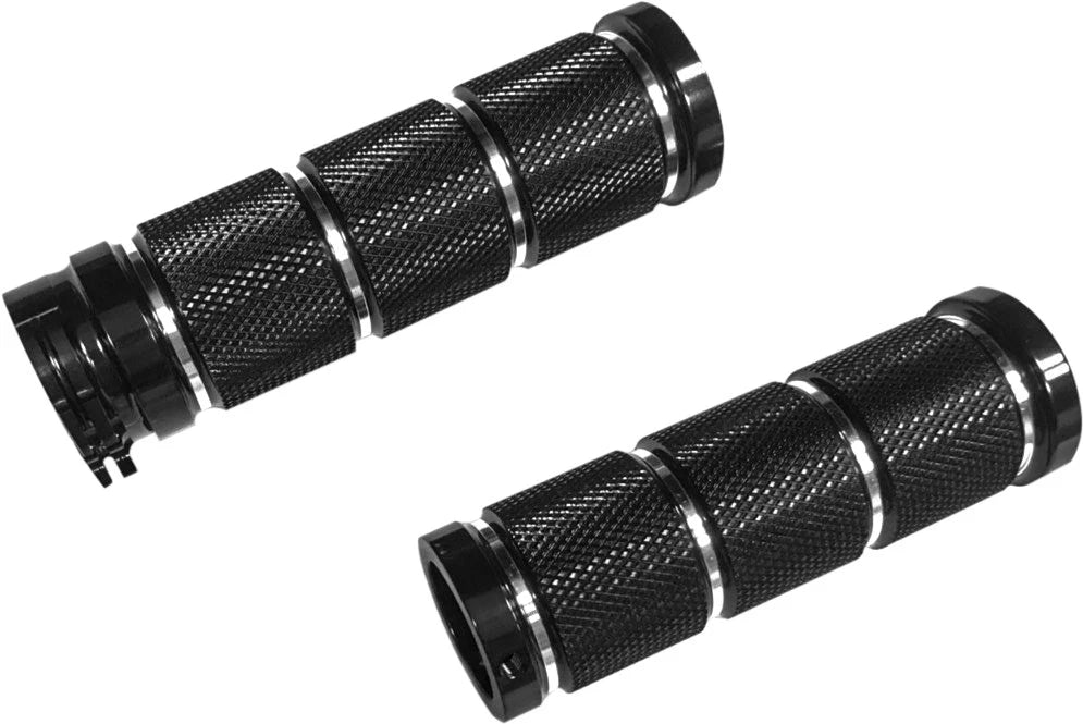Harddrive Vintage Black Dual Cable Grip Set For V-twin Motorcycles