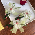 Green Flower Hair Clip for Decoration