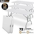 5 Pack Foldable Plastic Dining Tables