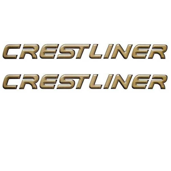 Crestliner Boat Decals Gold Logo Stickers by Crestliner