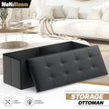17" Beige Lift Top Storage Ottoman