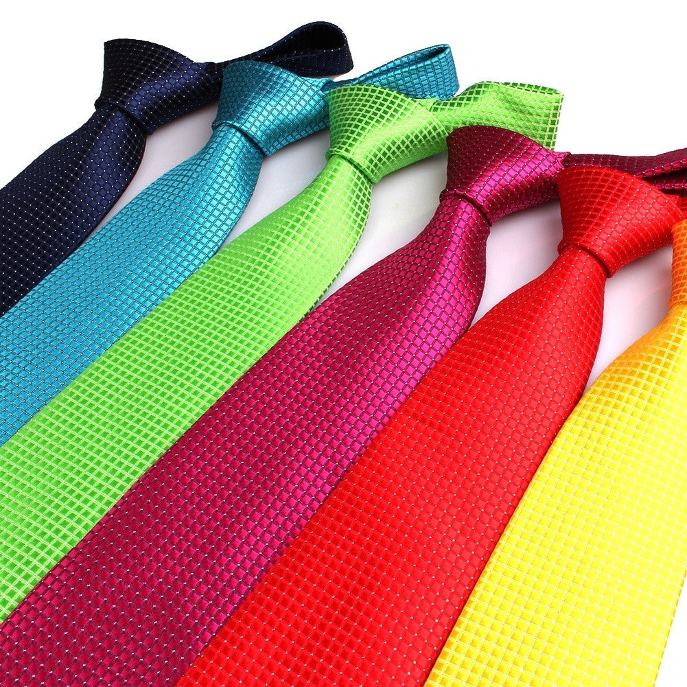 Mens Plaid Tie Classic Design Easy Maintenance
