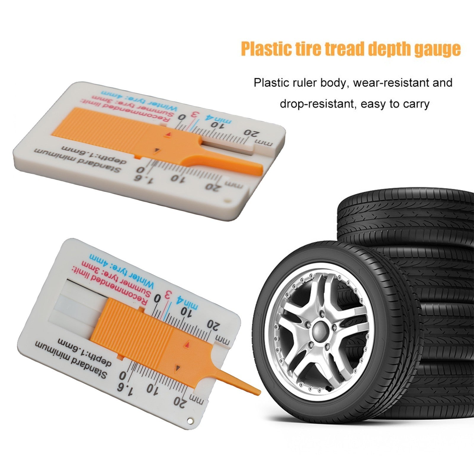 Vernier Tire Tread Depth Ruler