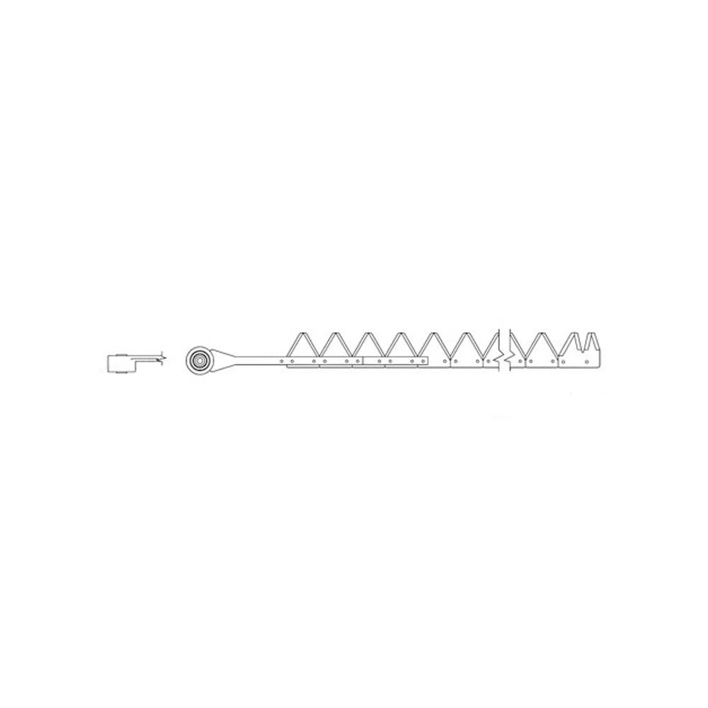 A-800-500-ai 7', Black, 11ga Under Serrated, Riveted