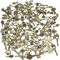Set Vintage Style Antique Mixed Skeleton Keys Furniture Cabinet Old