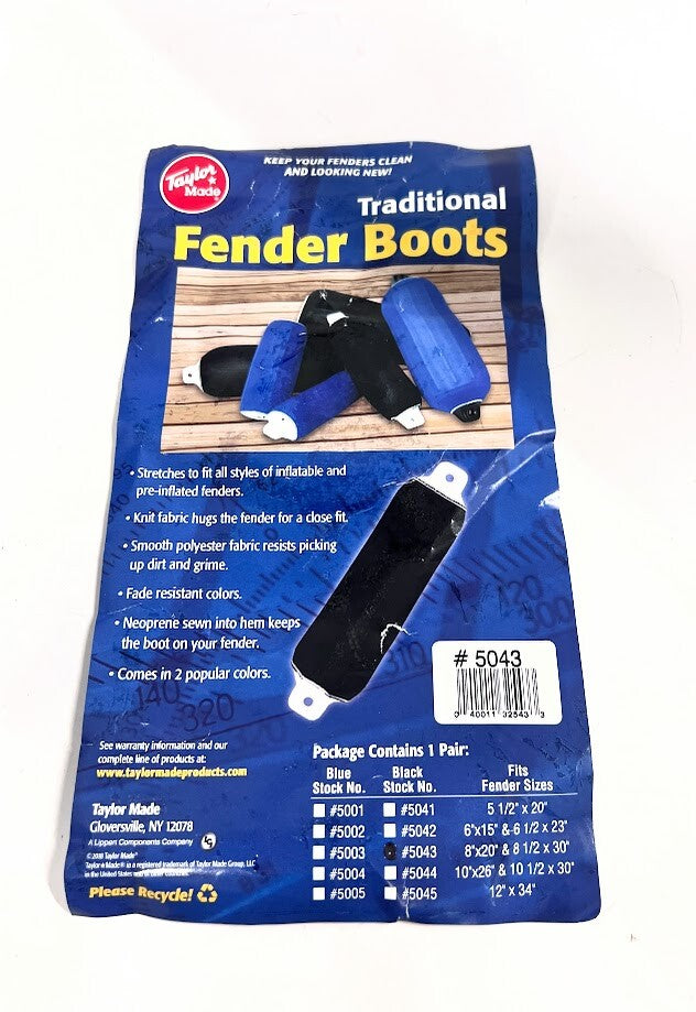 '-New- Taylor Made 5043, Black Fender Boots, 2 Pack | Hook & Hull Co