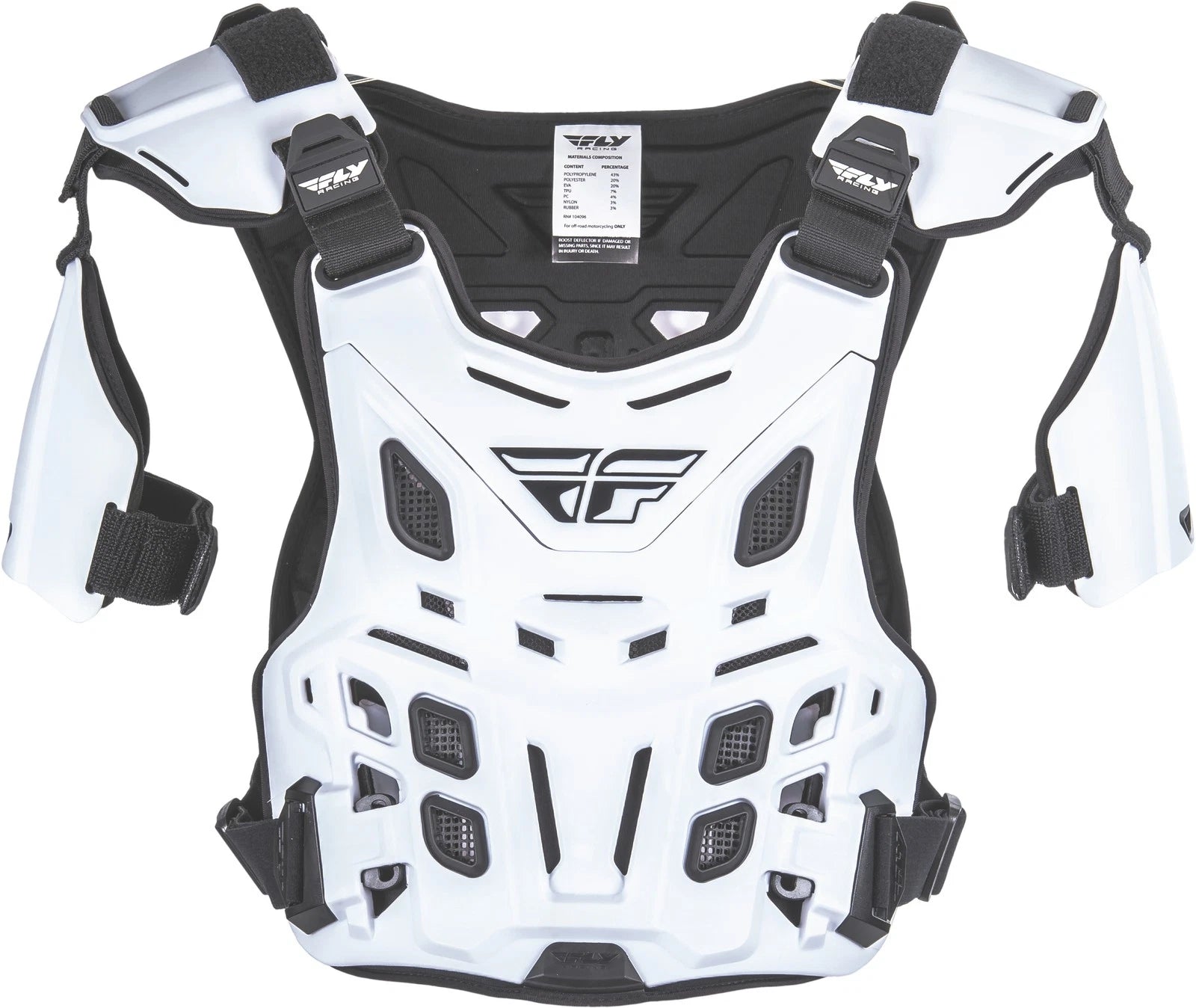 Fly Racing Ce Revel Offroad Roost Guard White For Motorcycle & Atv