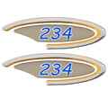Raised Decals Four Winns 234 Logo Stickers by Four Winns