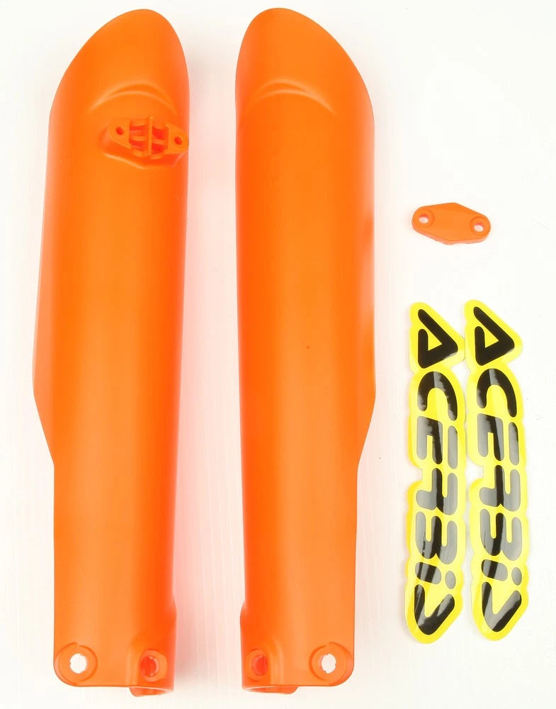Acerbis Front Fork Covers Orange For Ktm 150 Xc-w, 350 Exc-f & 500