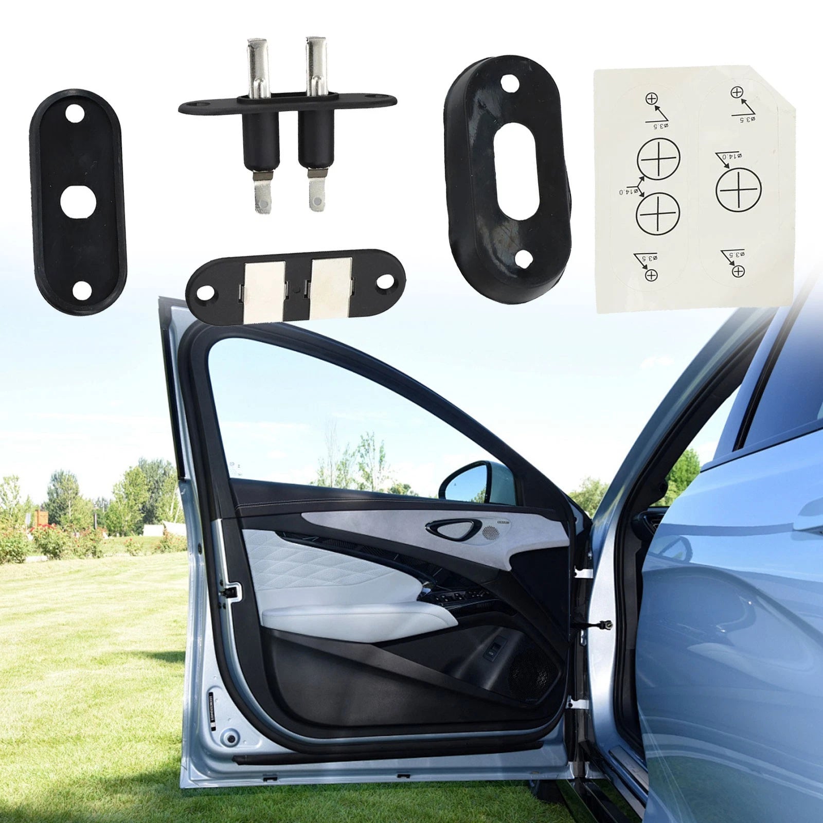 Black Sliding Door Lock Contact Switch For Car Van | Hook & Hull Co