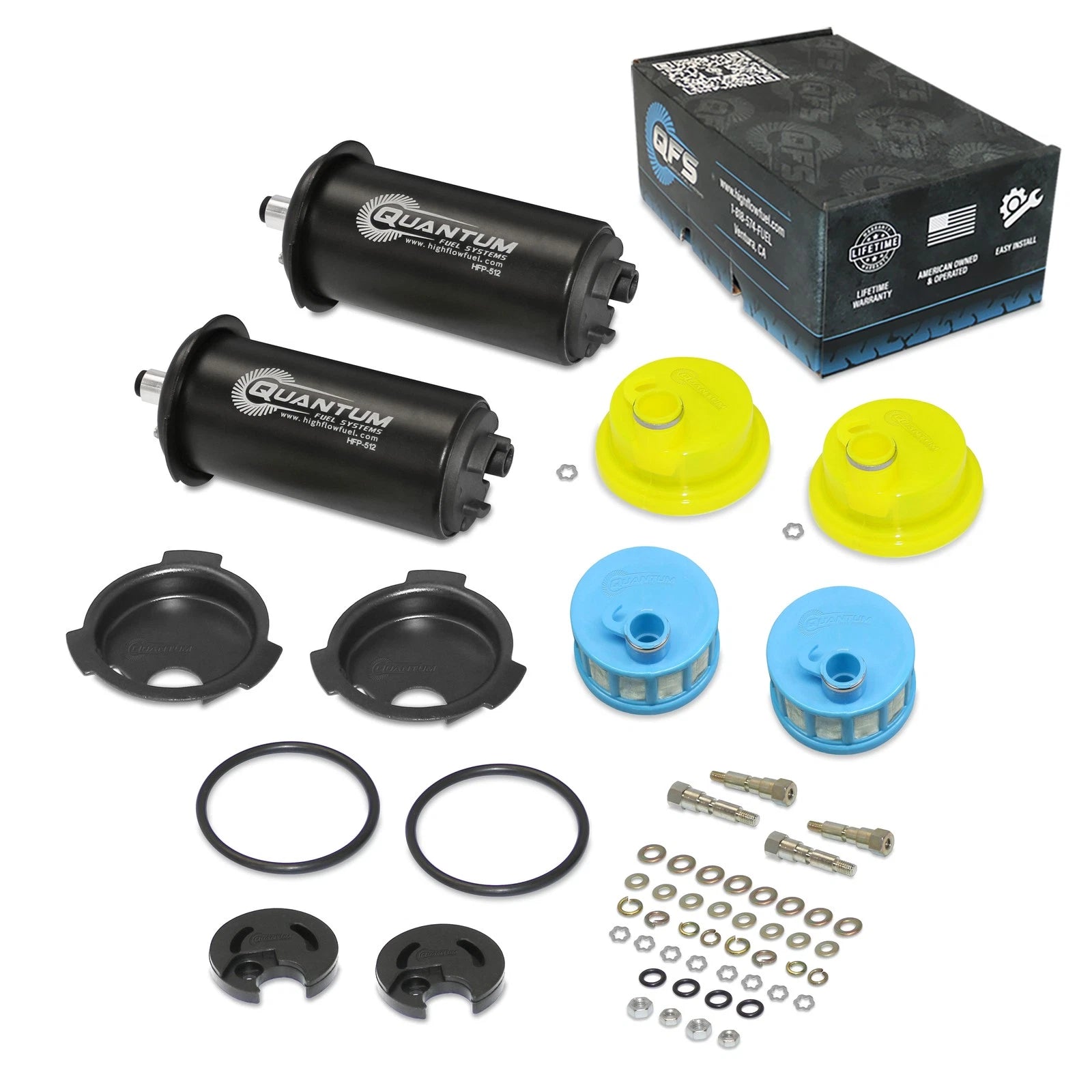 Qfs Dual Marine/outboar<wbr/>d Fuel Pumps +Strainers For Yamaha