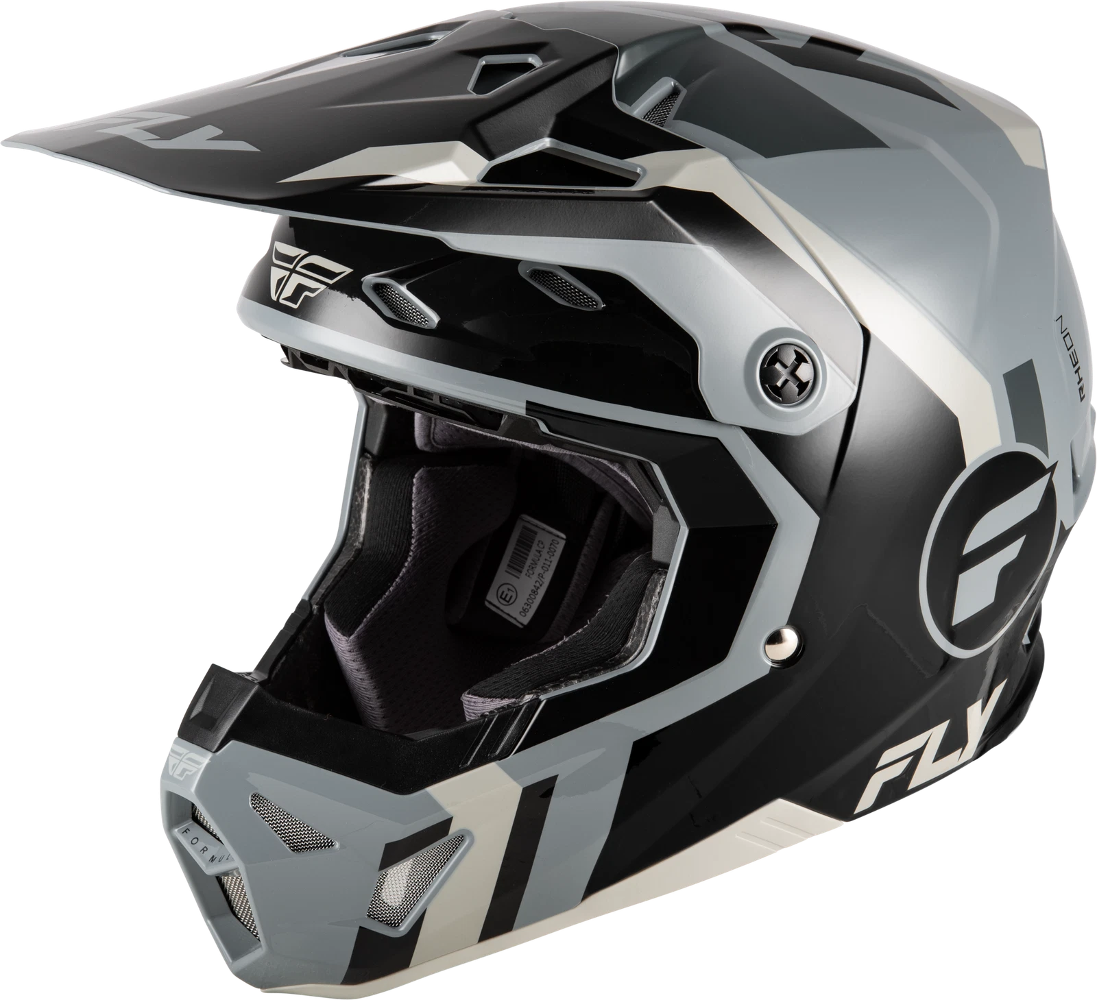 Fly Racing Formula Cp Seal Helmet Medium Offroad Black/grey Light Grey